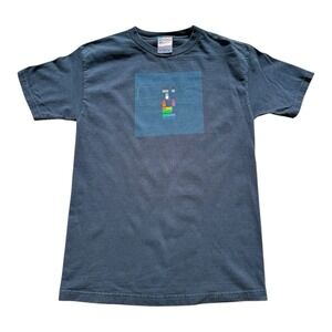 Coldplay Pixel Graphic Band T Shirt Murina Made USA Navy Medium